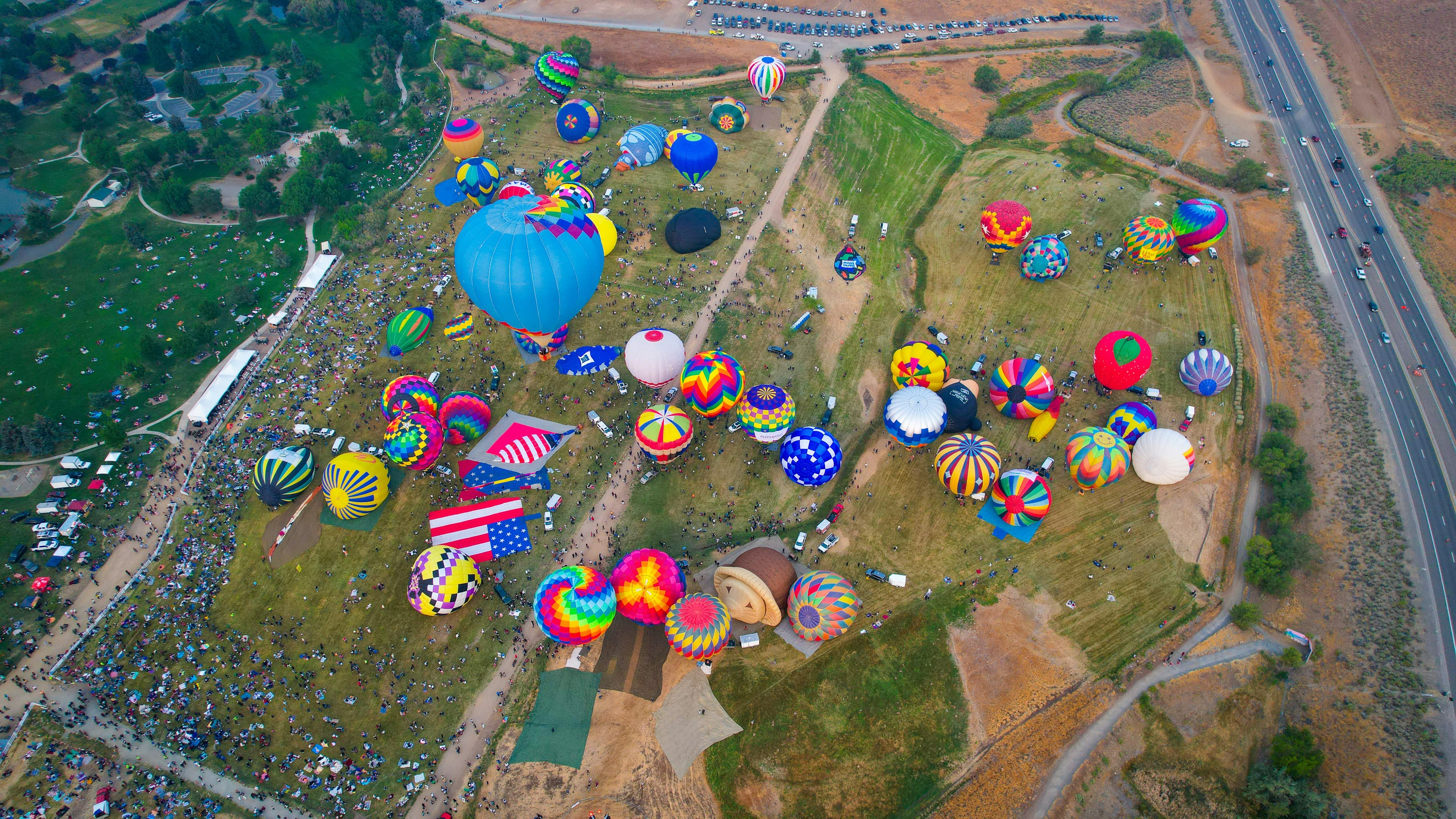 Outdoor event captured from above
